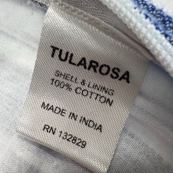 Tularosa Reese Striped V-Neck Button Back Striped Jumpsuit Blue White Size Small - Picture 7 of 10